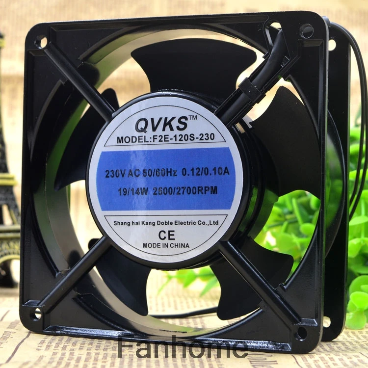 Для QVKS 12038 12 см F2E 120S 230 В 14 Вт шкаф Осевой поток вентилятор охлаждения|Кулеры и