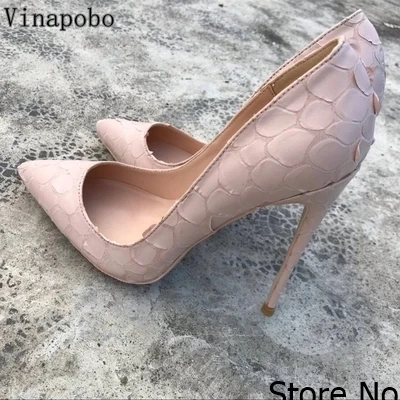 Vinapobo пикантная обувь из матовой кожи с узором змеиная кожа каблуки телесного
