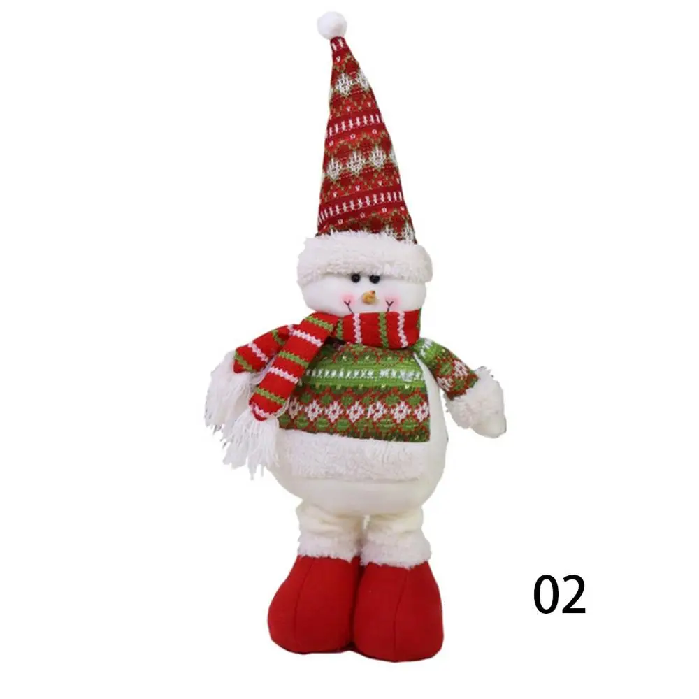 Snow Man Рождественские куклы плюшевые животные Санта-Клаус Снеговик украшения для дома выдвижной стоячая Игрушка день рождения подарок Дети#254255 - Цвет: Snow Man