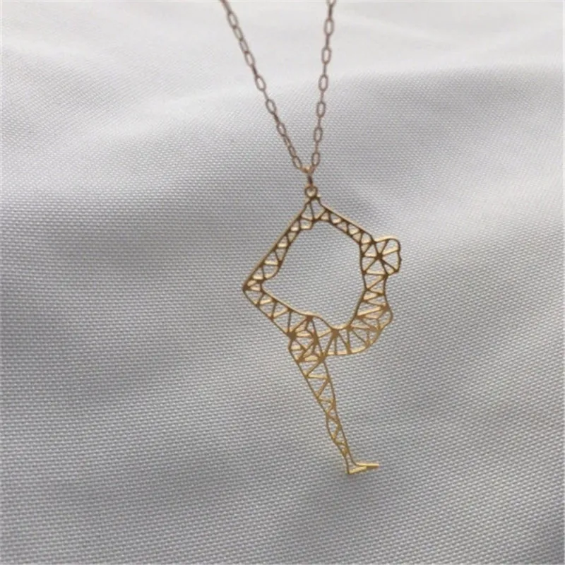 Модный Красивый Геометрический кулон изящный танцор ожерелье чокер для женщин и