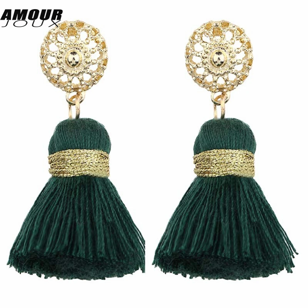 2018 Fashion Woman Long Tassels Hanging Drop Earrings 4 Colors Tassel Earring Handmade Bohemian Jewelry | Украшения и аксессуары