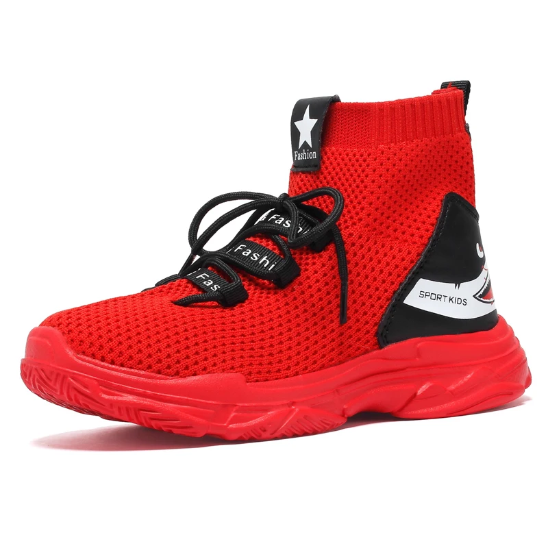 Lsysag Kids Casual High Tops Shoes Shark Back Children's Small Footwear Handsome Baby Shoe Trainers Chaussure Enfant | Детская
