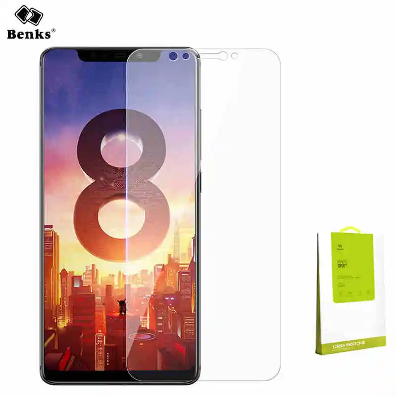 Для Xiaomi mi 8 закаленное стекло защита экрана оригинал Benks OKR + прозрачное полное
