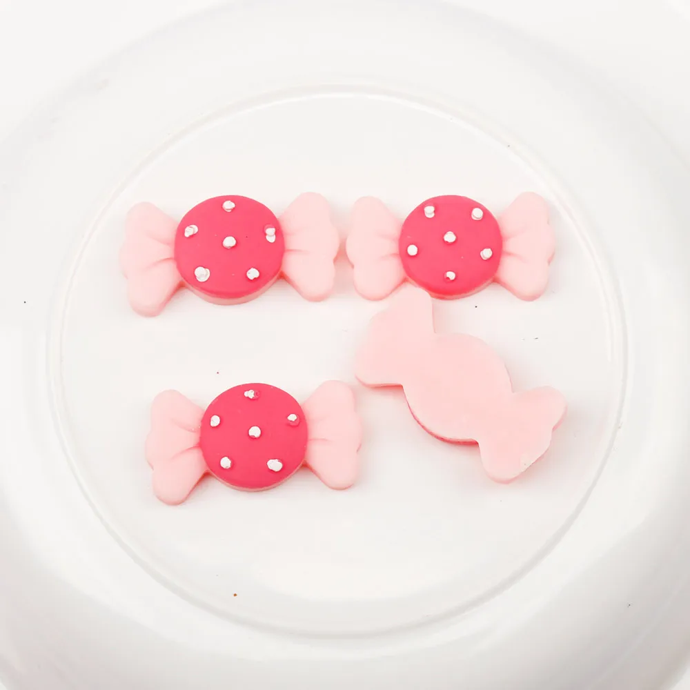 

Xugar Mix Color 8pcs 15*30mm Resin Miniature Kawaii Hot Candy Bow Resin Flat back Cabochon For Phone Decoration Scrapbookin gDIY