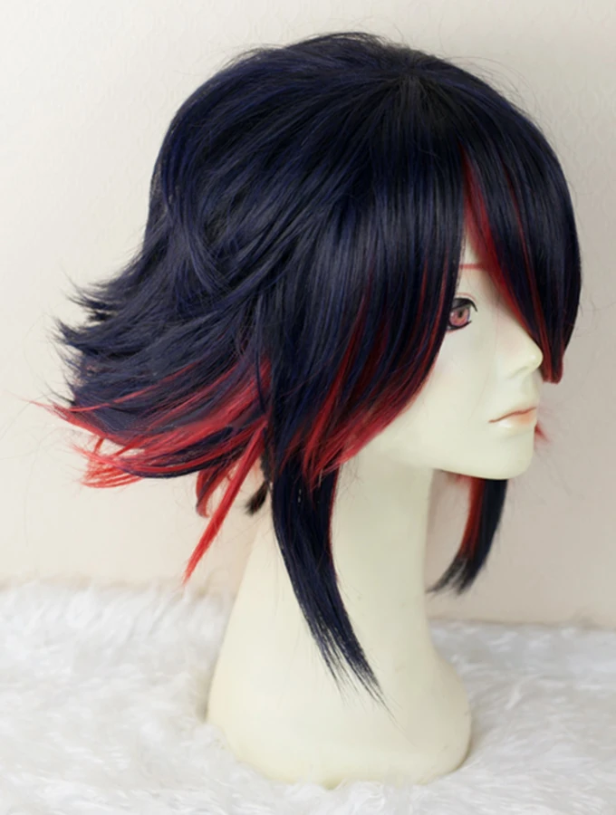 Аниме KILL la Matoi Ryuko короткие термостойкие волосы синего и красного цвета косплей
