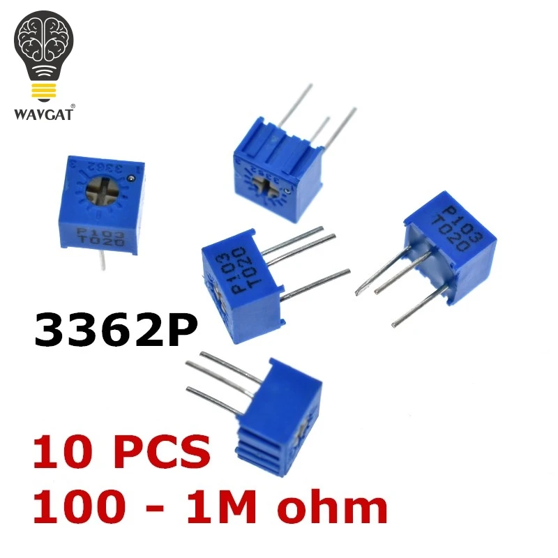 10 шт. 3362P 101 201 501 102 202 502 103 203 503 104 204 504 105 Trimpo триммера 3362 500R 1K 2K 5K 10K 20K 50K 100K |