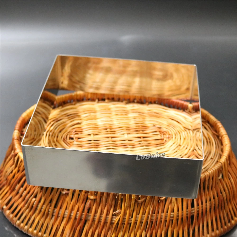 (7pcs/set) Latest 4 - 10 inches square shape stainless steel mousse rings cheesecake fondant bread chiffon cake mould tools | Дом и сад