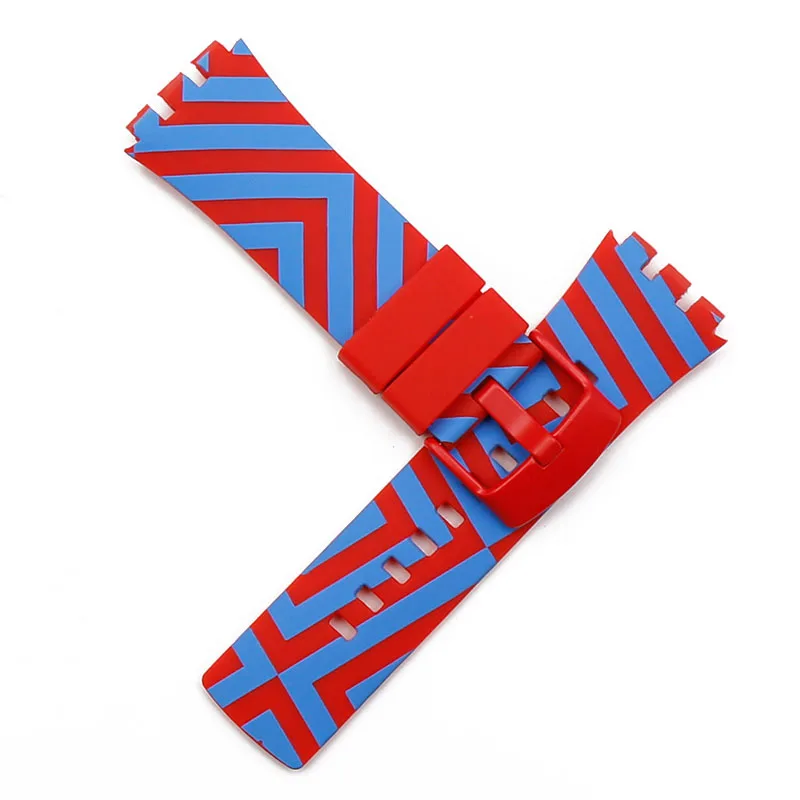 Silicone strap men's watch accessories for Swatch Touch SURW100SURB100SURB105SURR103SURB101 waterproof strap women watch band