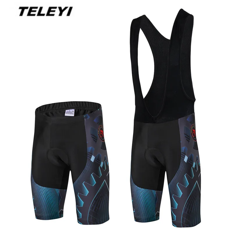 Мужские велосипедные шорты TELEYI Gear черные с подкладом для велосипеда спортивная