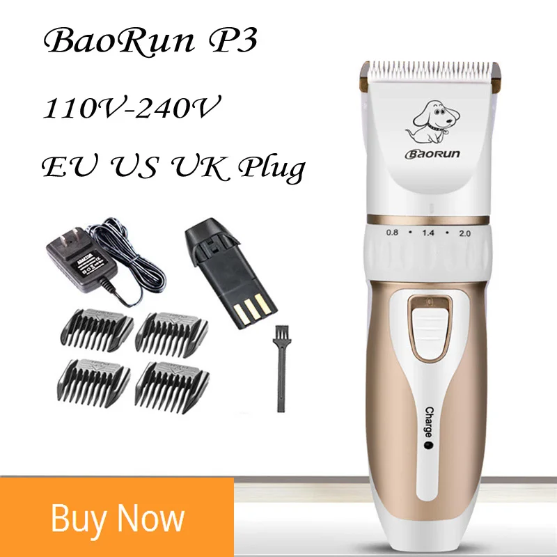 Бренд Baorun P7 перезаряжаемая профессиональная электрическая машинка для стрижки волос триммеры Машинка для стрижки собак Стрижка волос Бритва машинка для стрижки