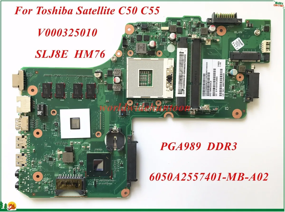 V000325010 для Toshiba Satellite C50 C55 материнская плата ноутбука 6050A2557401 MB A02 HM76 PGA989 DDR3 100%