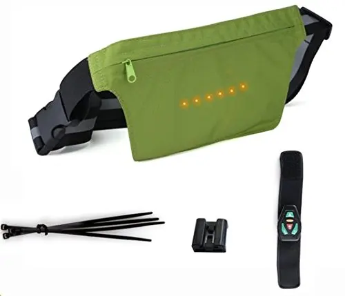 waist bag Жилет для бега светодиодный светильник указателя поворота светоотражающий жилет спортивный открытый водонепроницаемый для безопасности ночной езды на велосипеде Бег Прогулки - Цвет: waist bag