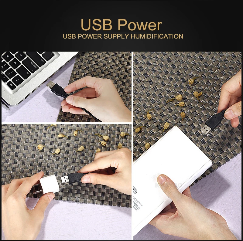 7 цветов изменить светодиодный ночной Светильник USB с эфирного масла диффузор прохладный туман увлажнитель Воздухоочистители лампа для офиса и дома