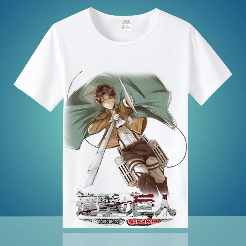 CostumeBuy футболка «атака на Титанов» Shingeki No Kyojin Mikasa Levi, маскарадные футболки, костюмы для мужчин и женщин, футболки с коротким рукавом, топы