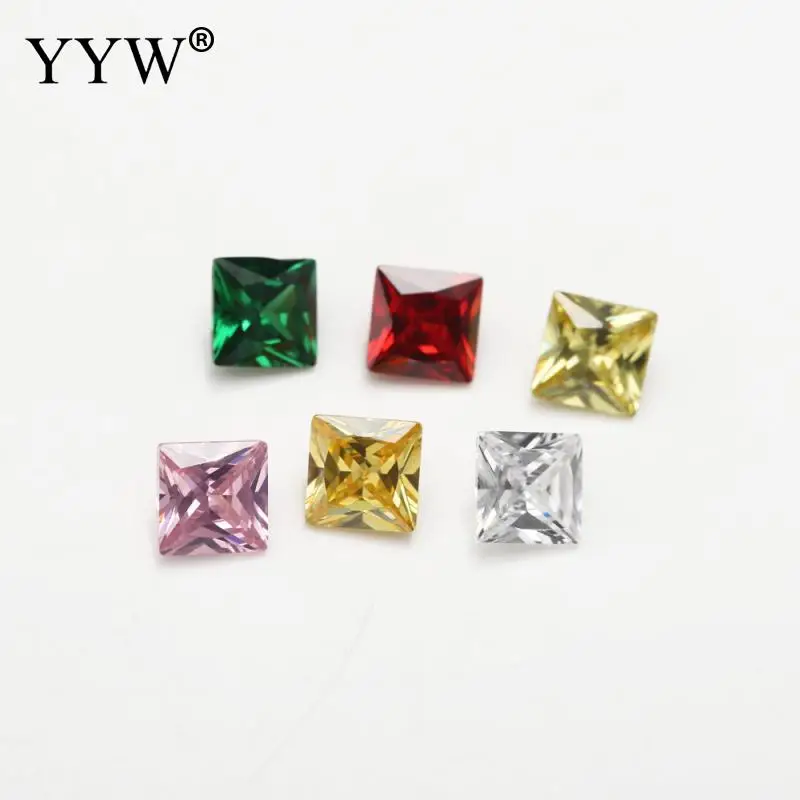 

New Wholesale Grade AAAAA Mixed Color Cubic Zirconia Loose Stone 15pcs/bag for DIY Jewelry Making Princess cut 4/5/6/7/8/10mm