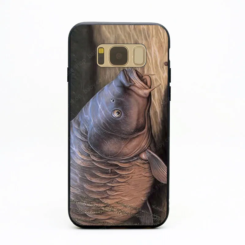 Карп Рыба рыболовные кормления форели Панель живопись для samsung Galaxy S5 S6 S7 S8 S9 плюс +