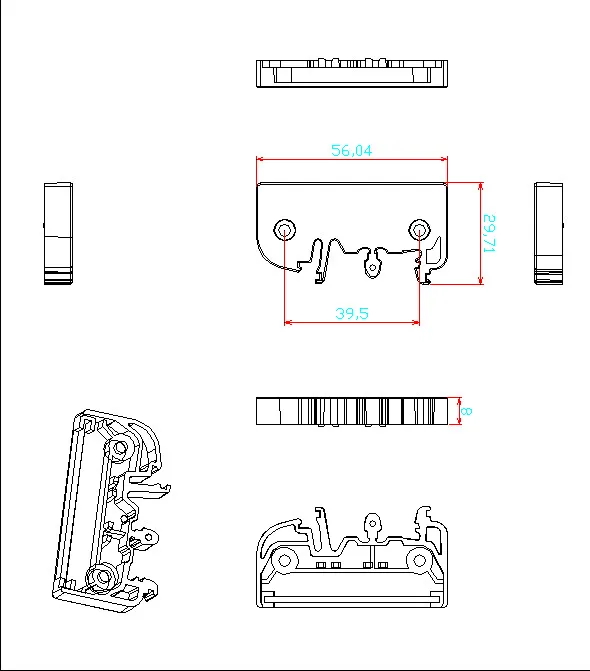 UM50 корпус для печатной платы Custom PCB монтажные основы панель монтажная база DINKLE