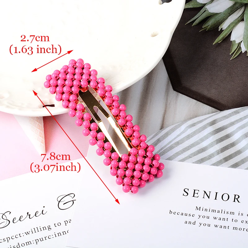 Женская заколка-пряжка с разноцветными бусинами в Корейском стиле аксессуары