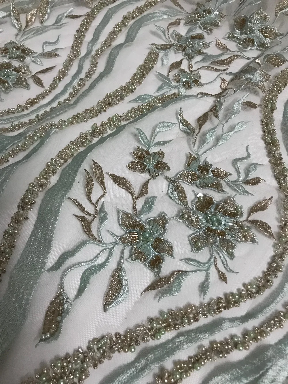 Beautiful CiCi-112202 African tulle mesh lace fabric luxury beaded embroidery french | Дом и сад