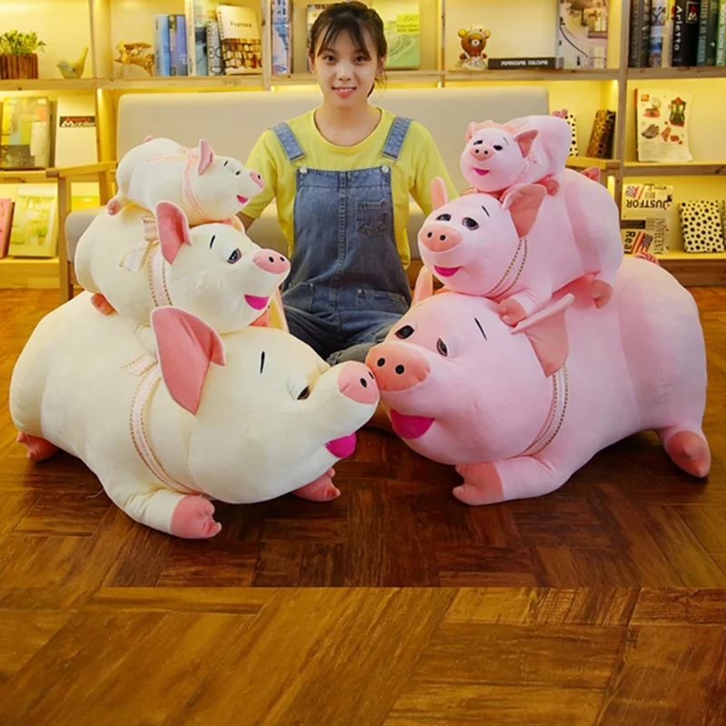 30cm/50cm Big Eyes Piggy Plush Toy Soft Pig Stuffed Cartoon Animal Doll Creative Home Decoration Pillow Baby Appease Gifts | Игрушки и
