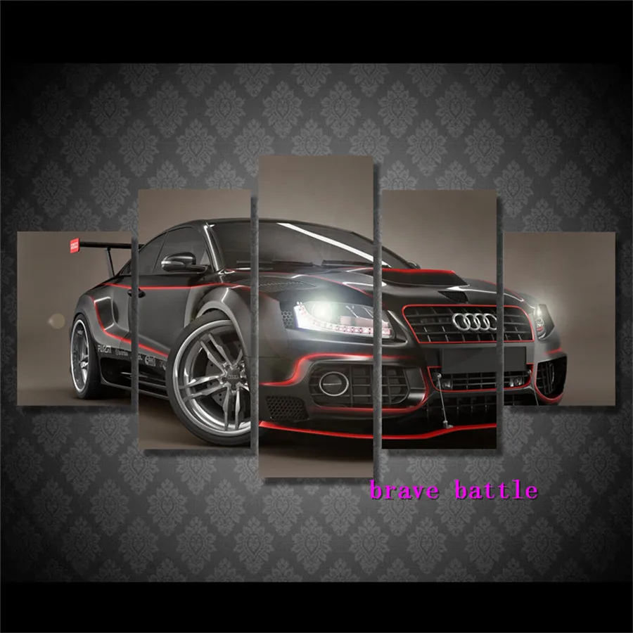

Audi Sports Car Canvas Painting Living Room Home Decor Modern Mural Art Oil Painting#02