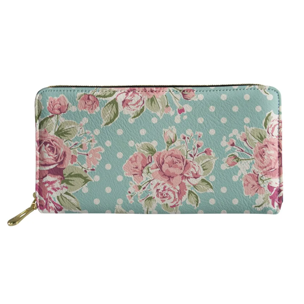 cute small floral wallet Women Long Wallet lovely Mini Dachshund Girl Coin Card Cases Bags Travel Storage Money Purse for girls | Багаж и