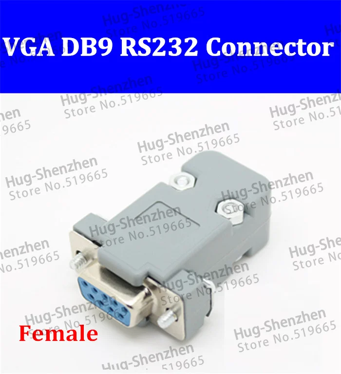 100 шт. VGA DB9 RS232 9 ядерный последовательный прямой разъем комплект корпуса |db9 rs232|vga