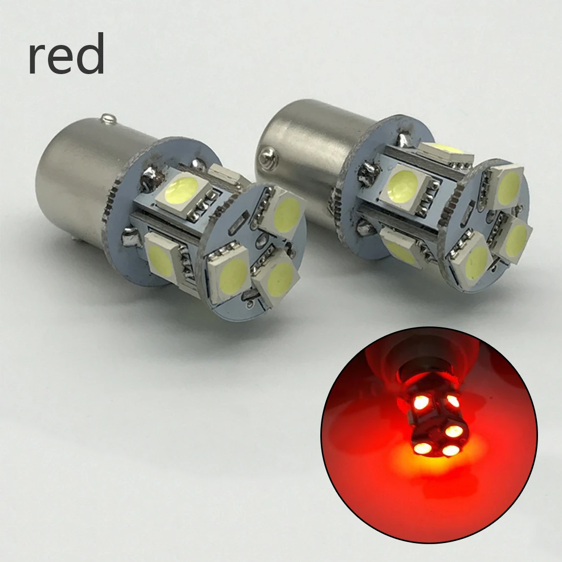 2 шт. BA15S R5W 1156 5050 8SMD светодиодный Автомобильный светодиодный поворотные парковочные сигнальные огни тормозной фонарь лампы Авто Задние Обратный лампы AC/DC 12V