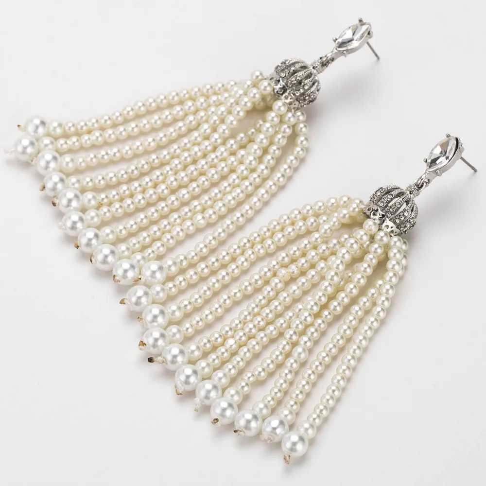 Ювелирные изделия новинка 2019 элегантные бусы из искусственного жемчуга серьги с