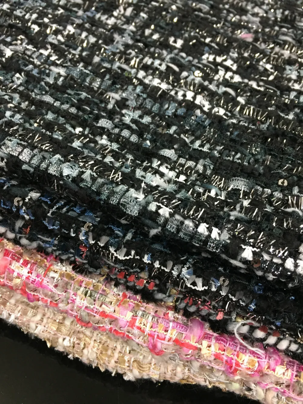 Бесплатная доставка шерстяной твид теплый цвет тканые Needled ткани 7 цветов на