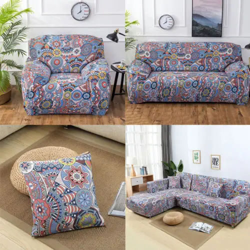 Multicolor pattern Современные полосы печати чехлы для диванов Эластичный Нескользящий съемный плотный обертывание чехлов один/два/три/четыре-местный 1 шт - Цвет: Multicolor pattern