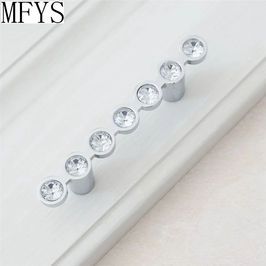 MFYS 2 52 &quot3 78&quot 5 &quotстеклянная для комода ручка круглые ручки ящиков Ручки с