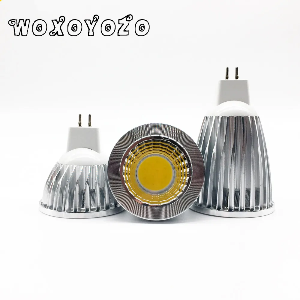 New High Power Warm Cool White  Dimmable MR 16 12V Lampada Bulb Lamp COB 6w 9w 12w Led Cob Spotlight  GU 5.3 220V Led MR16