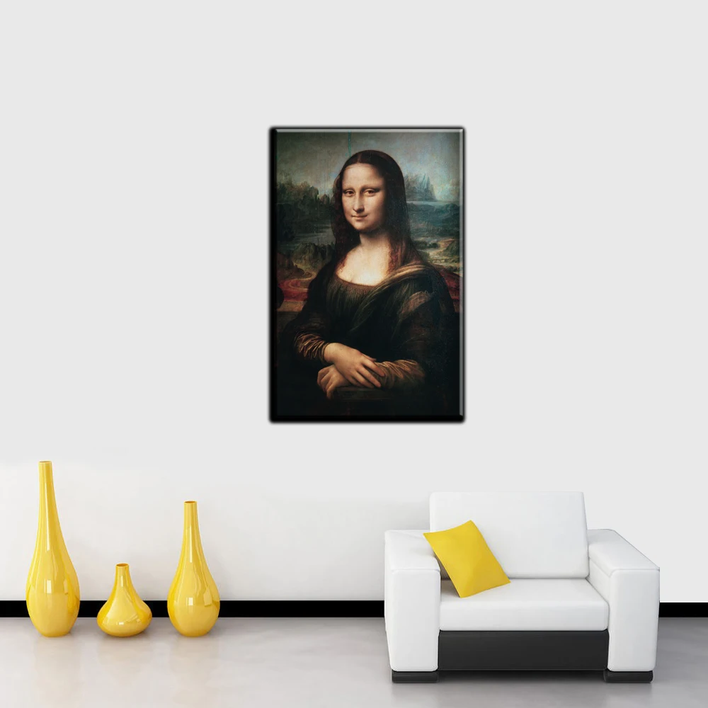 Картина на холсте с принтом всемирно известная картина Мона Лиза от Piero da Vinci