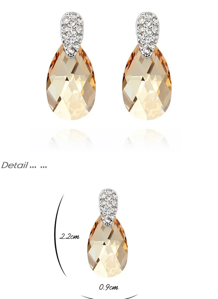 Anngill Горячие Кристаллы от Swarovski серьги модные брендовые свадебные серьги стержня для Для женщин Высокое качество ювелирных изделий