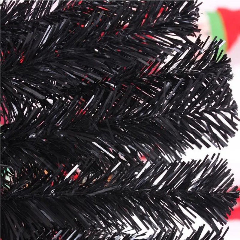 Новинка 1 5 м/150 см черная расширяющаяся Рождественская елка Новогоднее украшение