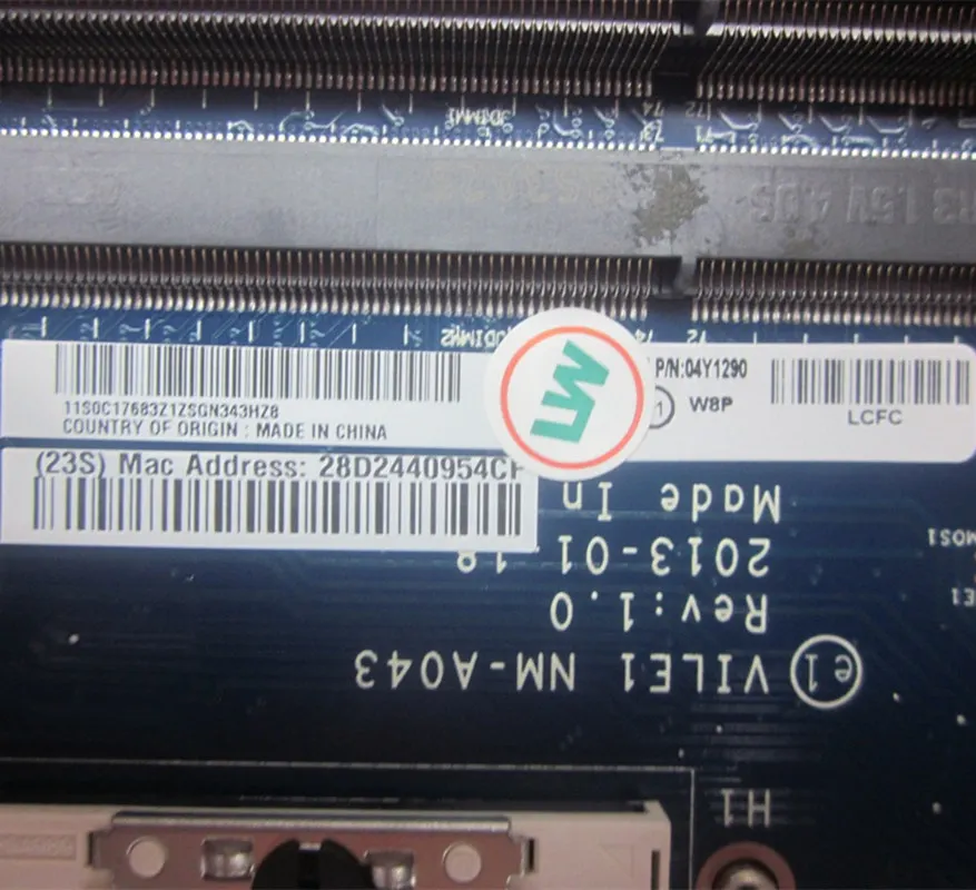Оригинальная материнская плата для ноутбука LENOVO THINKPAD Edge E431 FRU 04y1290 VILE1 NM A043 HM77 S989 MB