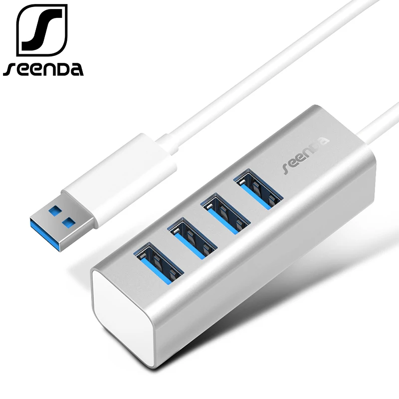 SeenDa usb хаб 2 0 Алюминиевый сплав 4 порта Высокоскоростная зарядка Синхронизация
