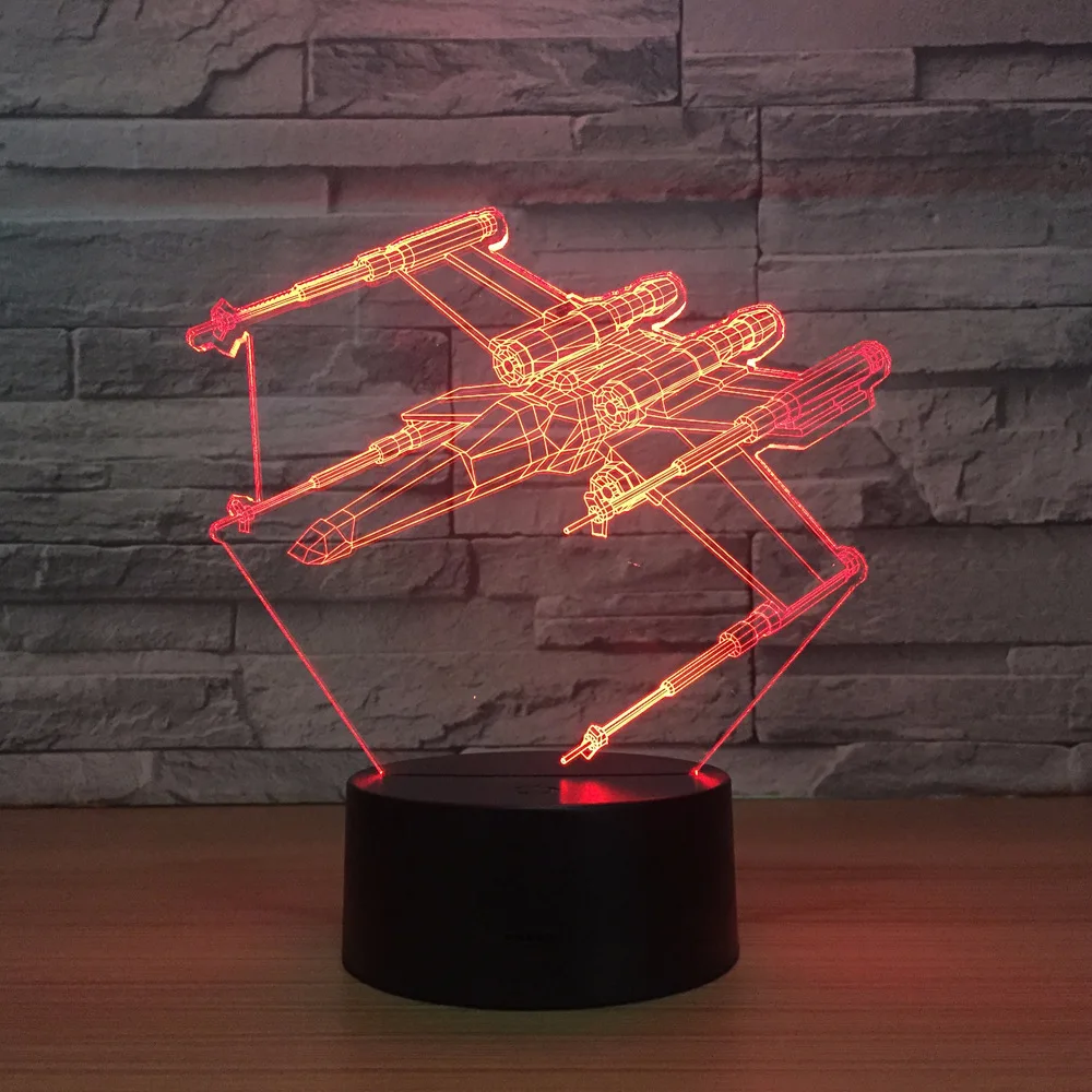 X Fighter Star Wars 7 цветов Светодиодные ночные лампы для детей сенсорные светодиодные Usb