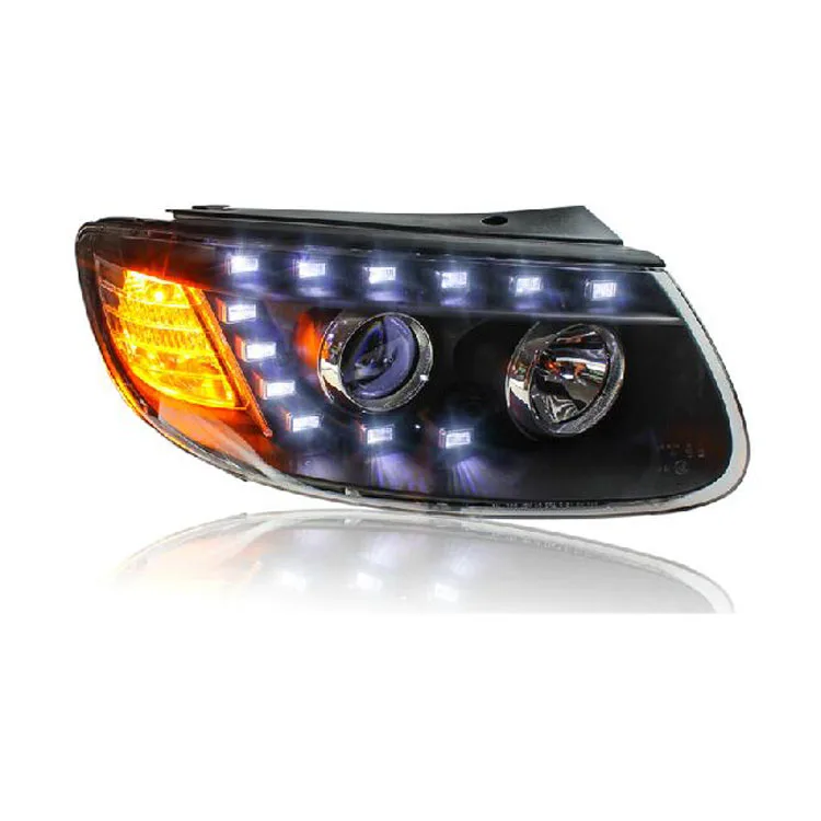 2 шт. светодиодные фары для Hyundai Santa Fe 2006 2012|lens headlight|projector lens headlighttearing eye |