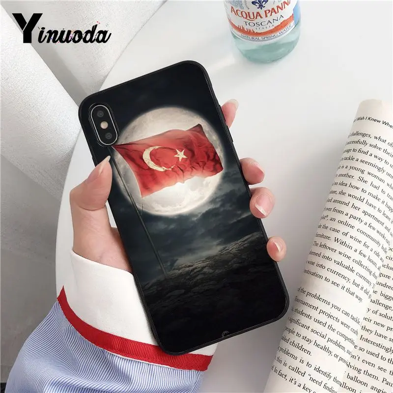 Yinuoda чехол для телефона с турецким флагом iPhone 6S 6plus 7 7plus 8 8Plus X Xs MAX 5 5S XR Fundas