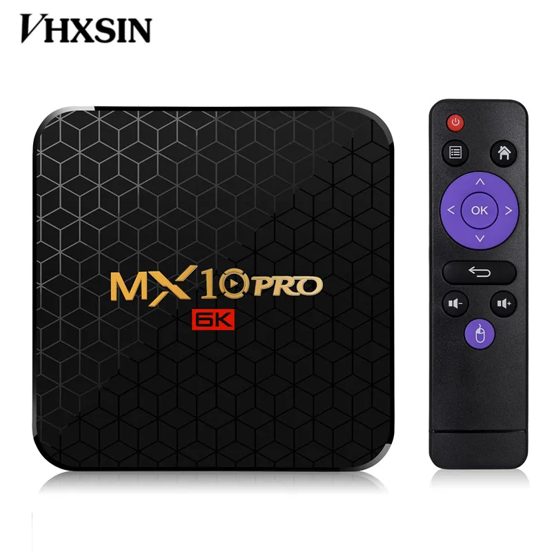 ТВ-приставка VHXSIN MX10 Pro 4 ГБ DDR3 32 Гб 64 eMMC Android 9 0 allwinner h6 Quad Core 6K smart | Электроника