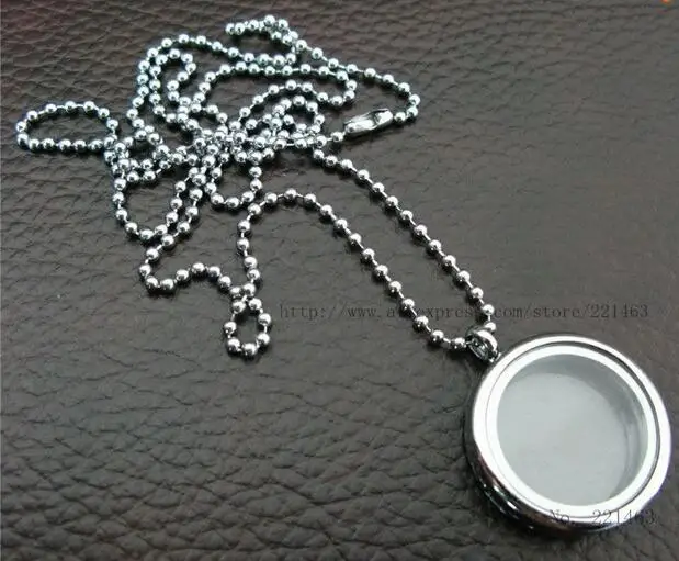 1 шт./лот копия ожерелье из нержавеющей стали медальон 30 мм живой память с 80 см
