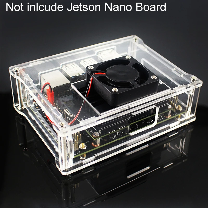 Прозрачный акриловый чехол для NVIDIA Jetson Nano Kit Щит платы | охлаждающий вентилятор