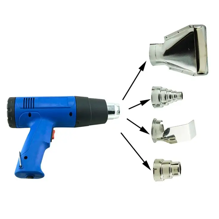 CE Approved Heat Gun Hot Air Produces A jet of air Dual Temperature Power Tool 1500W Heater Gun+4 Nozzles EU Plug 220V | Инструменты