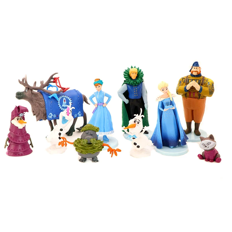 10 шт./компл. Disney Эльзы из мультфильма &quotХолодное сердце&quot Анна фигурки Олаф PVC