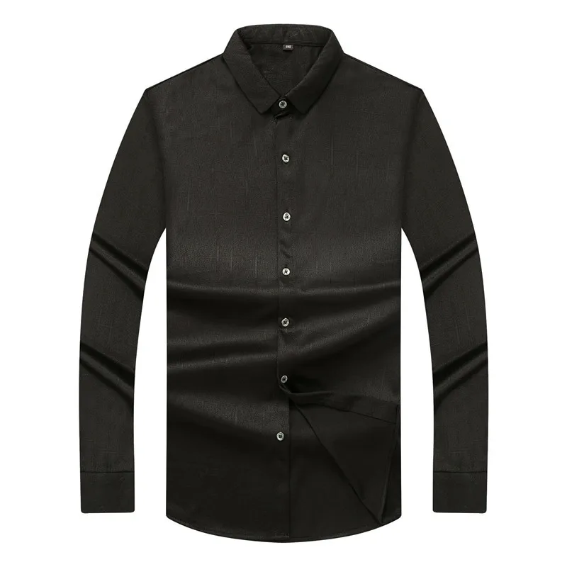 2017 Новинка 8XL 7XL 6XL Мужская рубашка мужская модная Повседневная с длинным рукавом