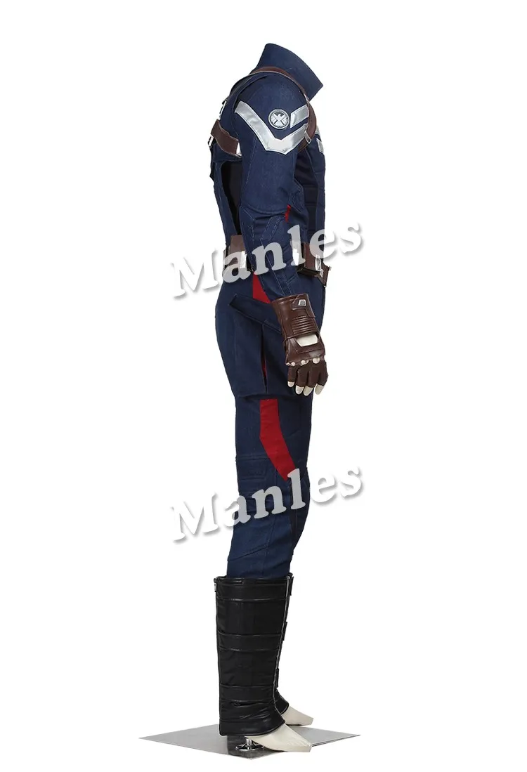 Captain America Cosplay Costume The Winter Soldier Steve Rogers Uniform Outfit Halloween Carnival Clothes Party Custom Made Men