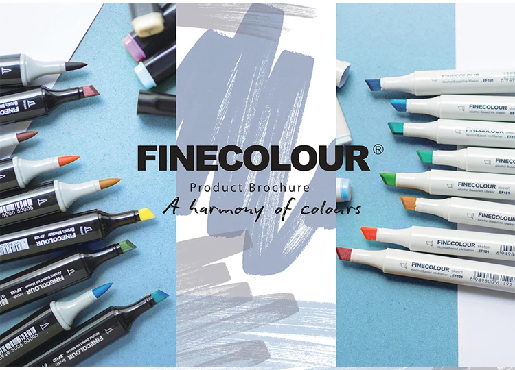 Finecolour, c чернилами на спиртовой основе пустая ручка EF100/EF101/EF102 8 шт./кор. маркер для белой доски замена двойной головкой для чертежные принадлежности