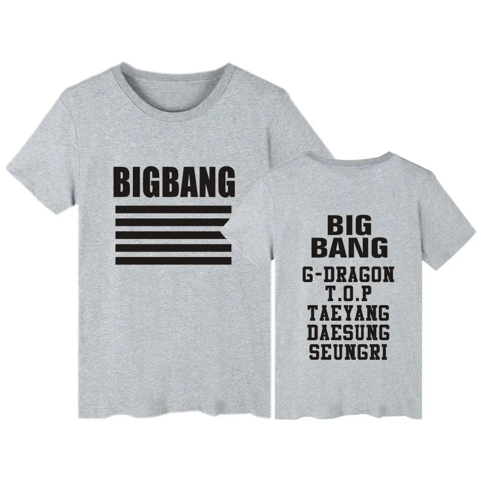 Модная футболка LUCKYFRIDAYF Bigbang kpop для мужчин и женщин летняя повседневная с круглым